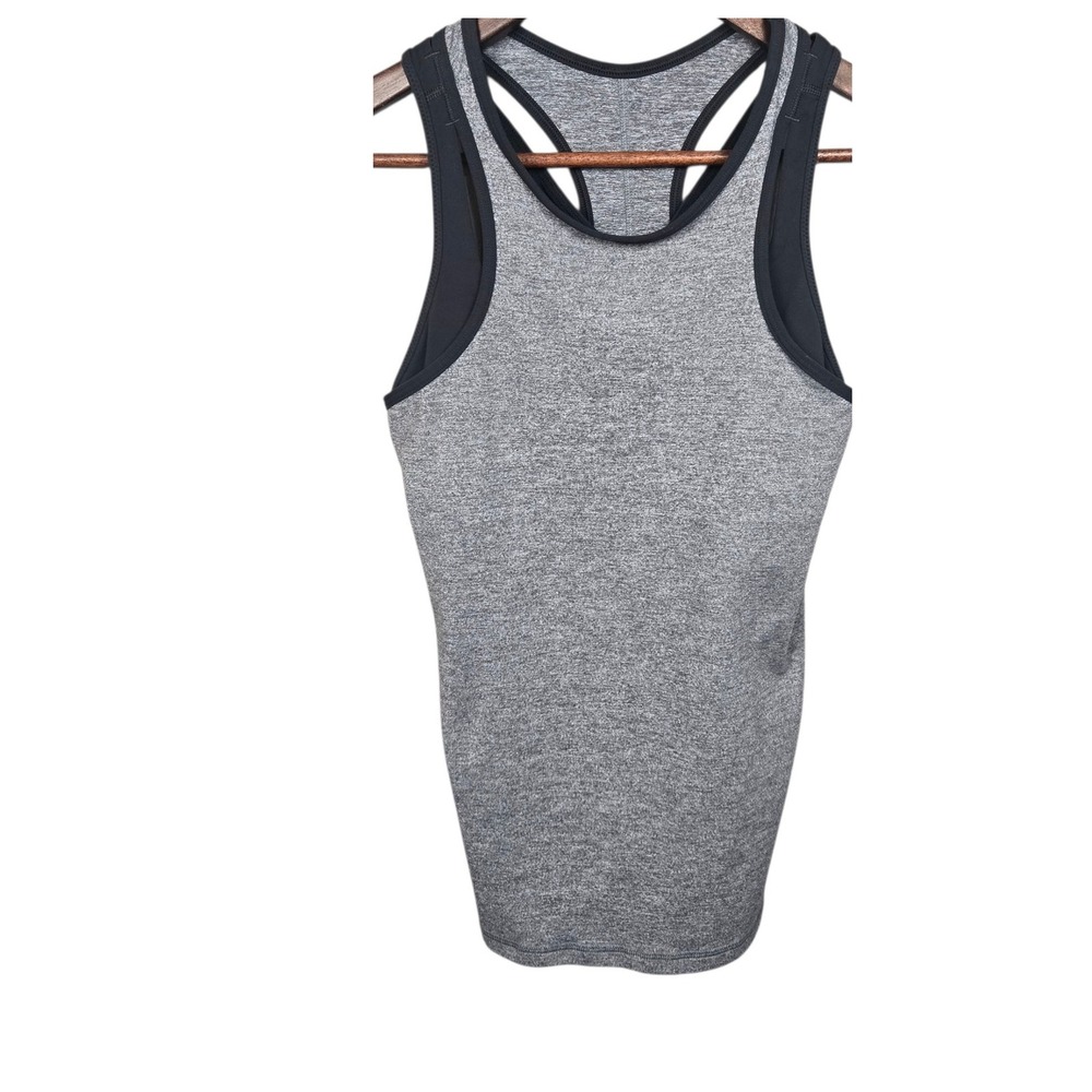 Lululemon Gray Heathered Racerback Tank Top Athletic Athleisure Gym Womens 6